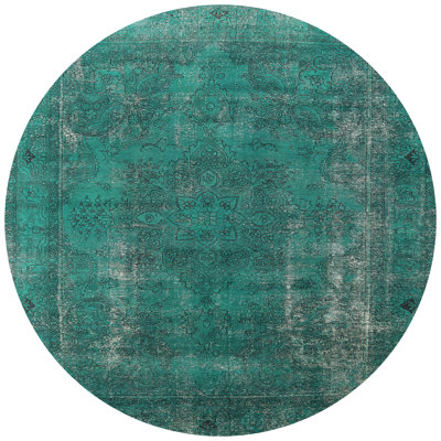 Tapis bleu sarcelle / gris Rezac