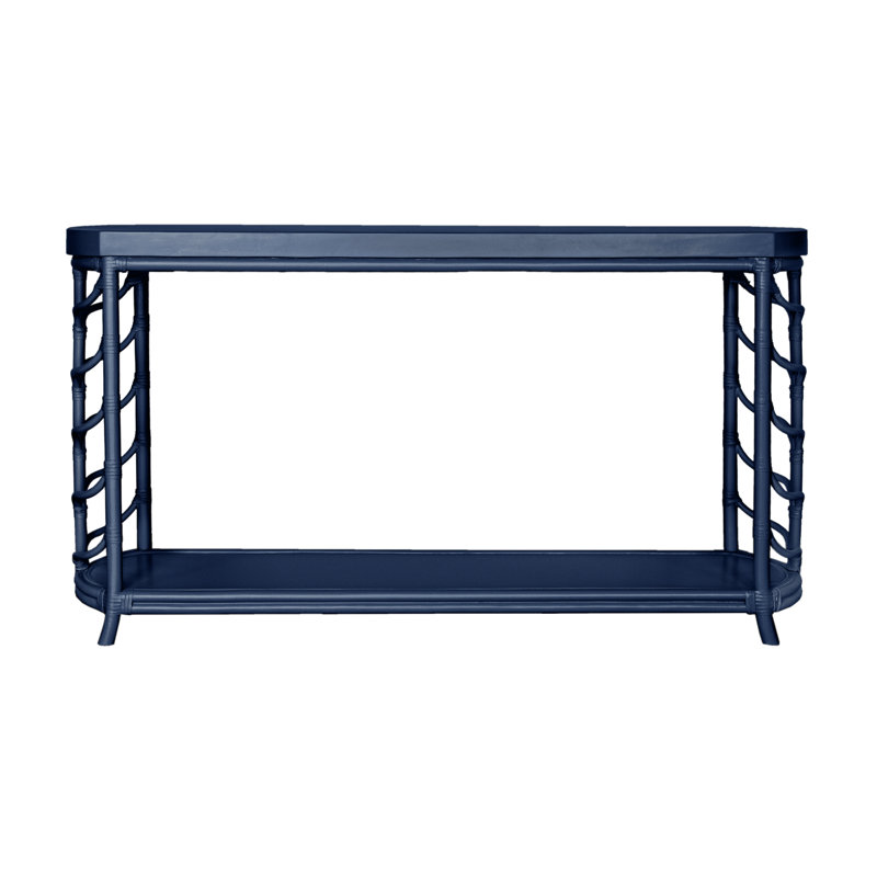 60 in. Solid Wood Console Table, Navy Blue