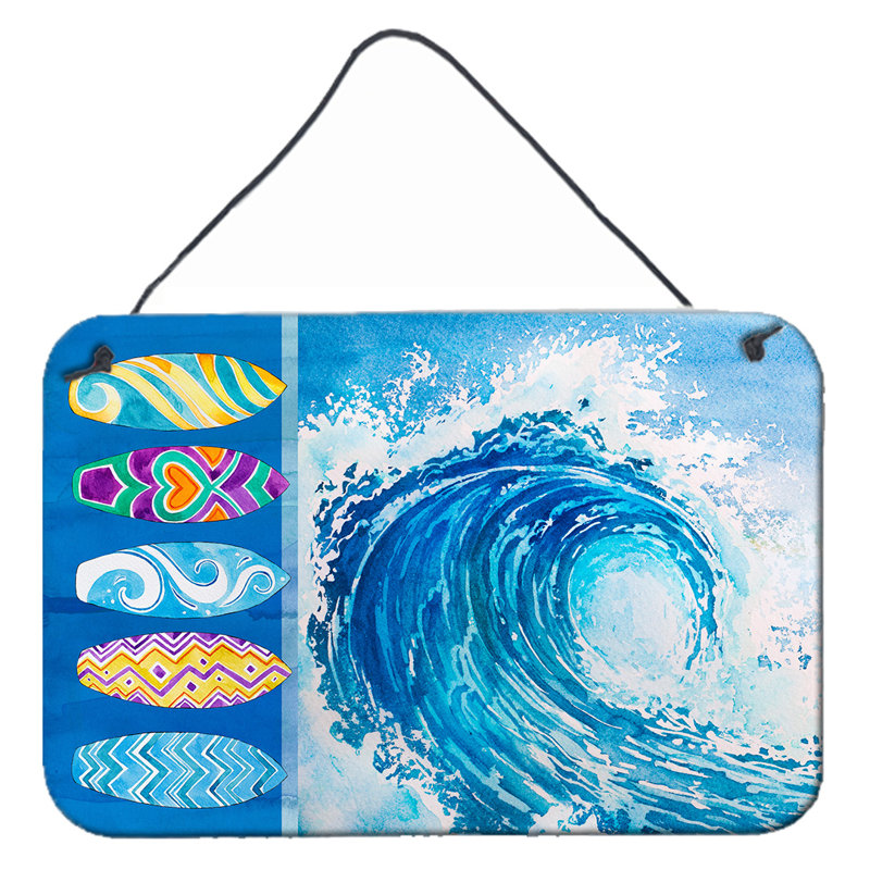 Décoration murale panneaux de surf et de suspension wave