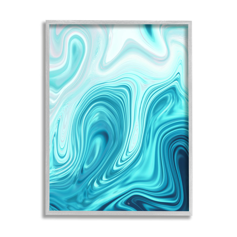 "Stupell Industries", art abstrait bleu sur toile par Martina Pavlova, H 20 po x l 16 po x P 1,5 po