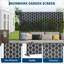 Paravent d'extérieur autoportant en métal avec support, 119 x 183 cm (47 x 72 po), panneau de séparation décoratif pour jardin/terrasse - Acier galvanisé antirouille - Noir - Grille carrée
