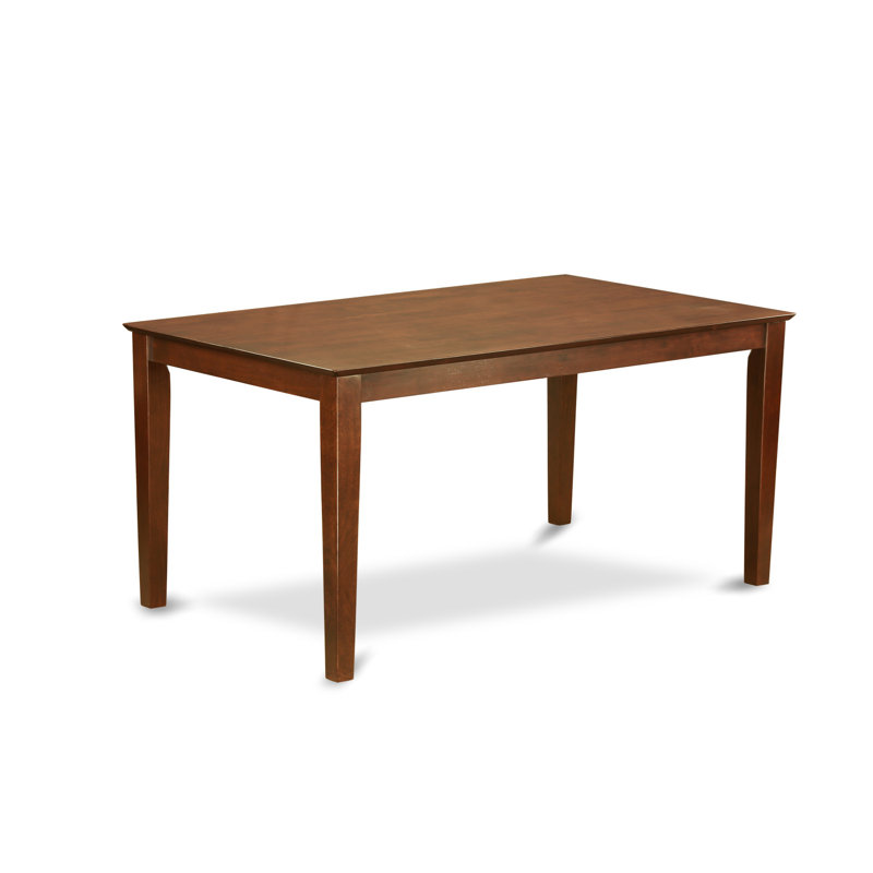 7 Piece Kitchen Table & Chairs Set Consist of a Rectangle Dining Room Table and 6 Faux Leather Dining Chairs, Mahogany