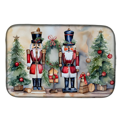 Christmas Nutcrackers Dish Drying Mat