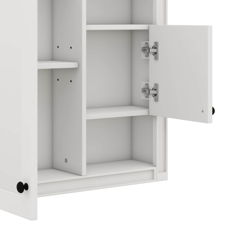 Armoire murale 32 po avec miroir, armoire à pharmacie murale avec trois tablettes, porte à miroir