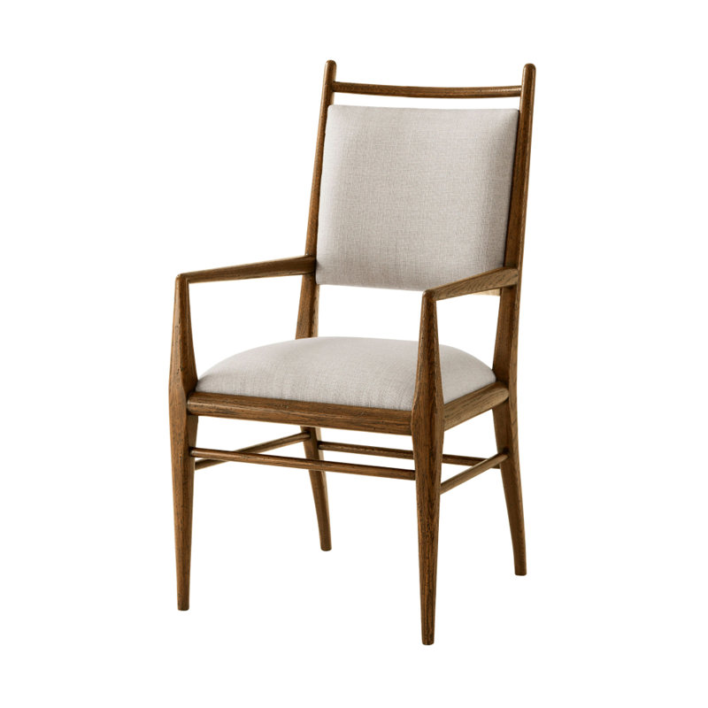 Nova 19.25'' H Upholstered Oak Armchair, Dusk
