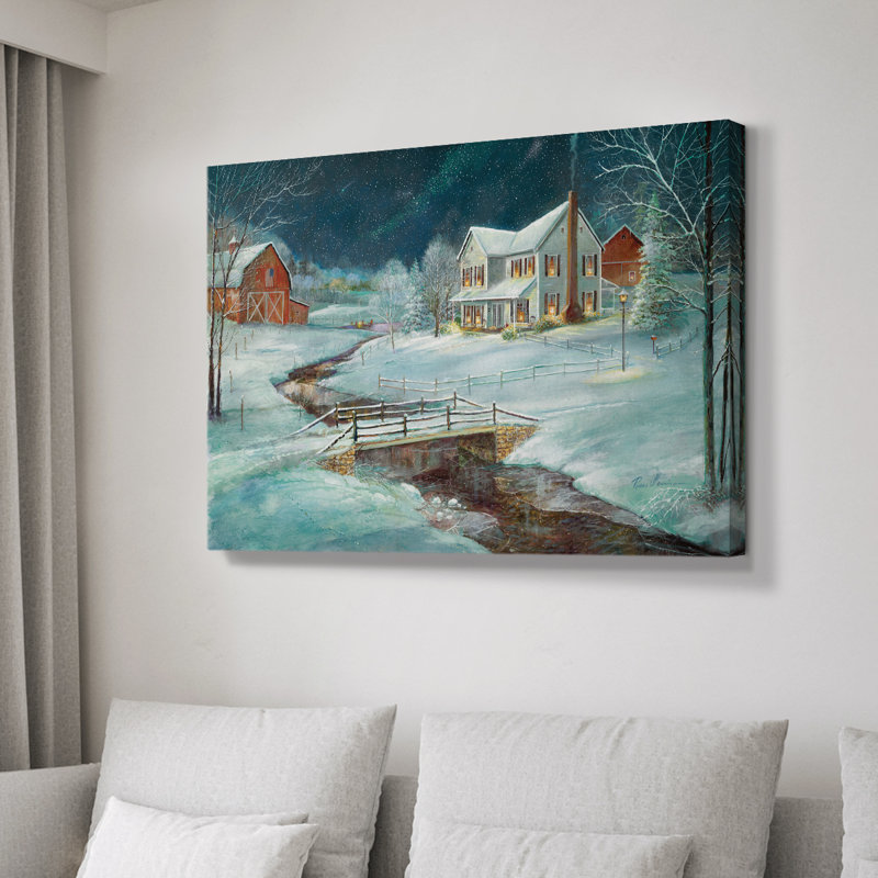 Sérénité hivernale - Cavas enveloppés de galerie, H 24 po x l 36 po