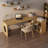 62.99" Burlywood L-Shaped Solid Wood Office Sets