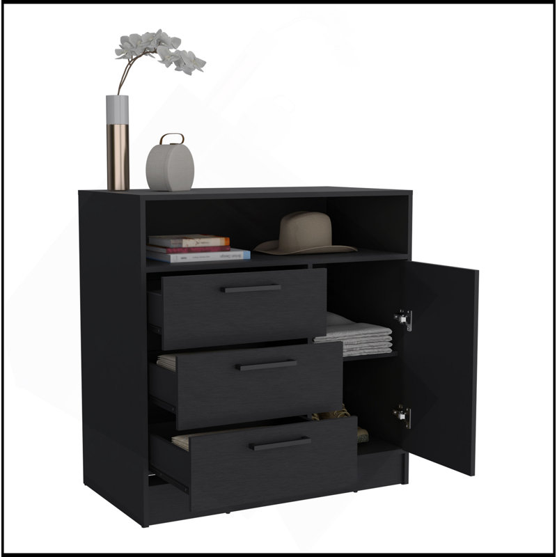 Commode compacte Omaha, Noir