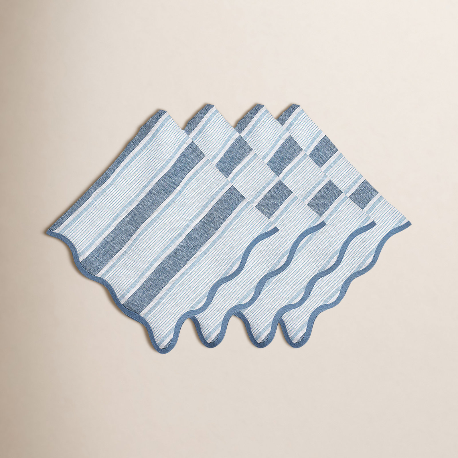 Cabana Stripe Napkins, Ocean