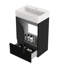 Meuble-lavabo autoportant, moderne, noir mat 20 po, tiroir, rouille