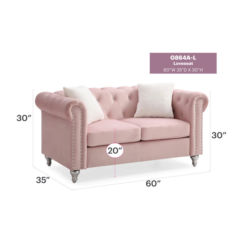 Causeuse Cozy, Rose