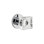 Viaggio Circolo Rosette Privacy (Bed & Bath) with Quadrato Crystal Knob