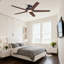 Ventilateur de plafond intérieur moderne de 52 po Ashlyn avec pales à grain de bois unicolore, lumière DEL et télécommande