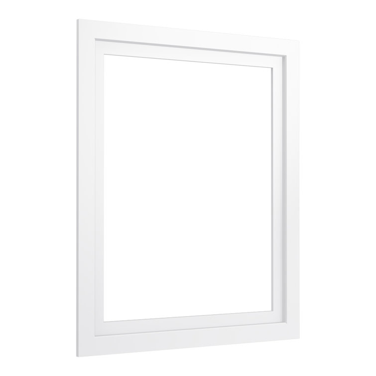 Poplin 29.5 in. Medicine Cabinet Surround in Linen White Poplin 29.5 in. Medicine Cabinet Surround in Linen White