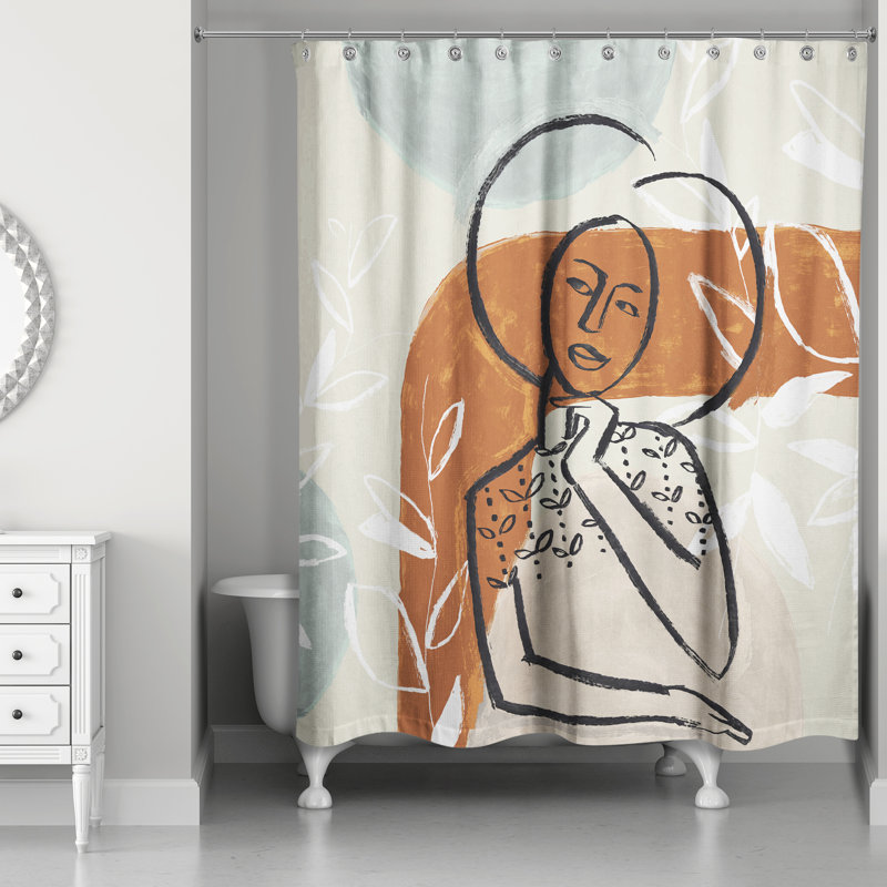 Jasdeep No Pattern And Not Solid Color Shower Curtain with Hooks Included