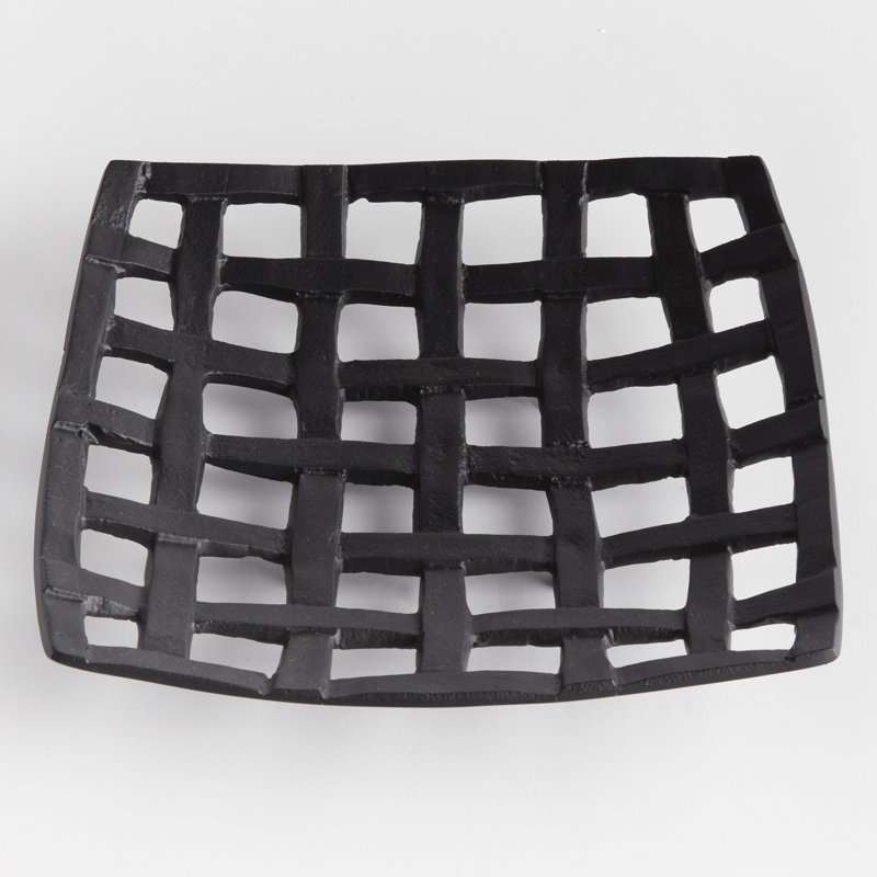 Belita Decorative Square Tray, Black