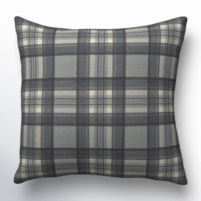 Plaid Cotton Throw Pillow