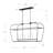 Jesli 6 - Light Farmhouse Large Linear Lantern Open Frame Chandelier-12915610