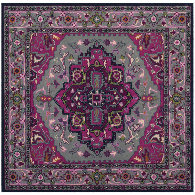 Blokzijl Hand Tufted Wool Oriental Rug, Square 5'