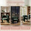 Chaise d'appoint demi-tonneau Mid-Century moderne (ensemble de 2, VERT)-788090635