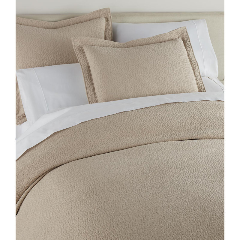 Mia 100% Cotton Coverlet, Dune, King/Cal King Coverlet