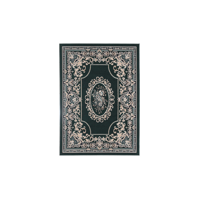 Tapis décoratif vert émeraude Legaspi oriental