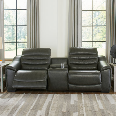 Melynn Leather Power Reclining Loveseat