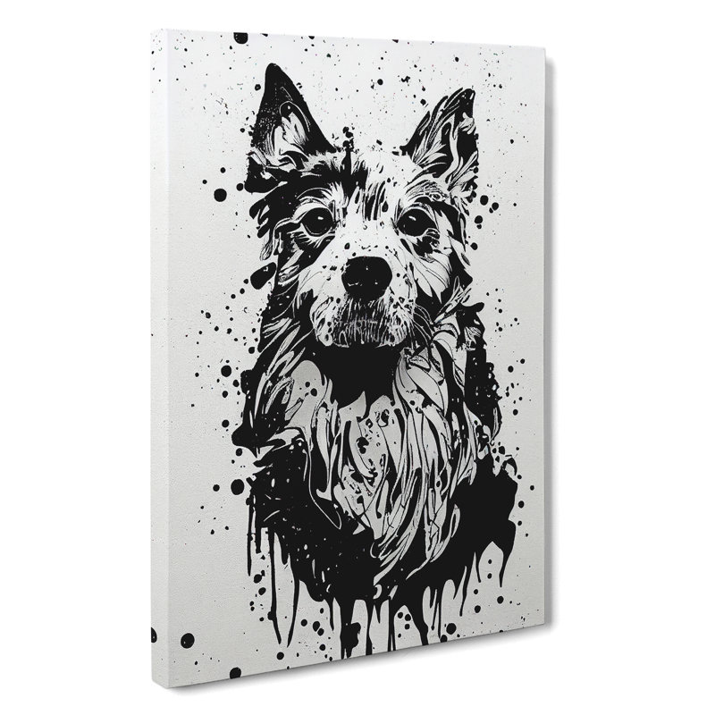 XC1022-1833X Dog Graffiti No.2 - Wrapped Canvas Print, 60cm H x 40cm W x 3cm D
