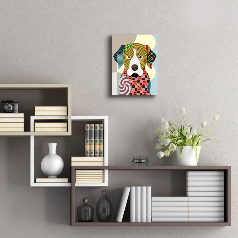 "Rottweiler" par Lanre Adefioyue, H 16 po x l 12 po x P 0,13 po