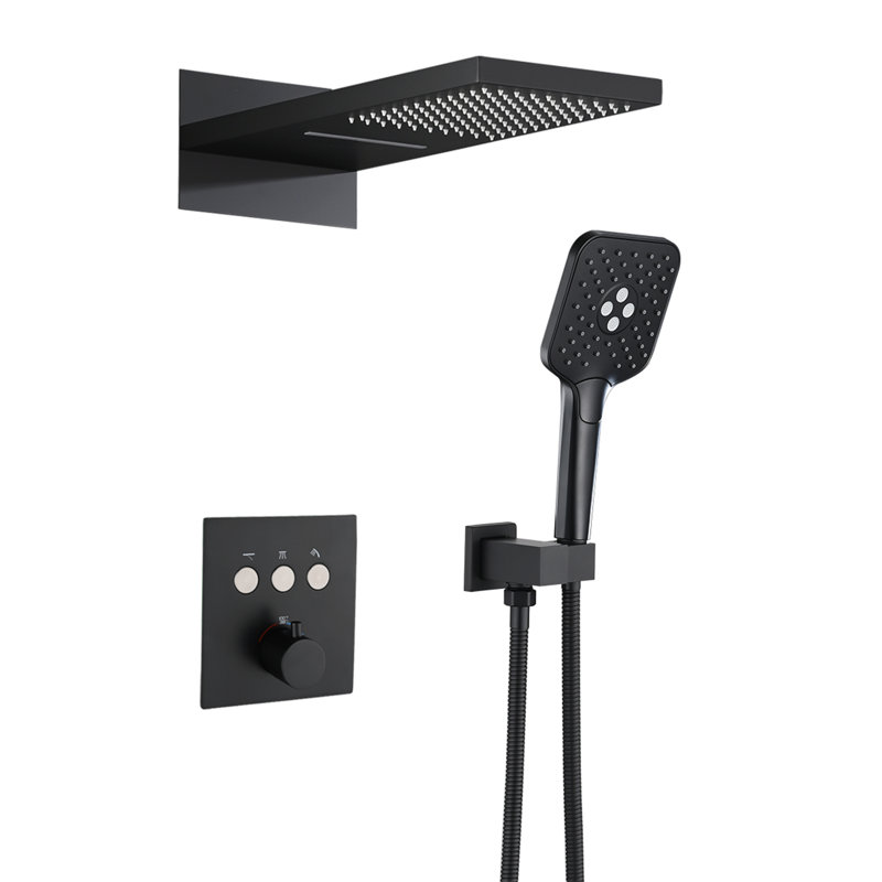 All-In-One Kit with Rough in-Valve, Matte Black