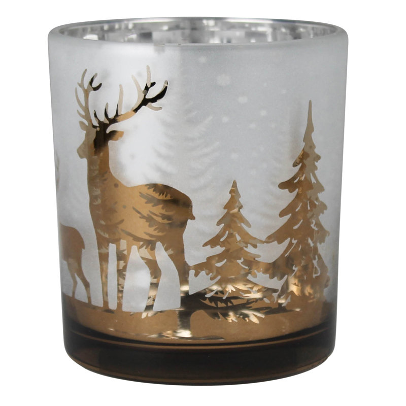 Cerf dans une tasse votive, verre 0,5 oz chacun