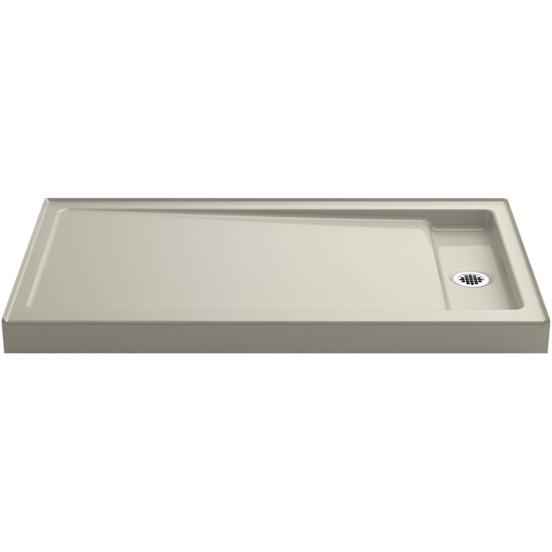 Bellwether 60" x 34" Single-Threshold Shower Base, Sandbar, Right Offset