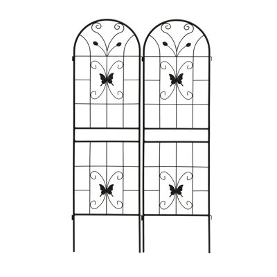 2 Pack Metal Garden Trellis Rustproof Trellis for Climbing Plants Outdoor Flower Support