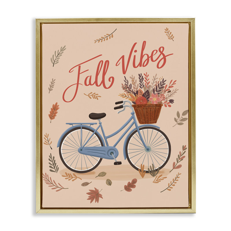  Art mural sur toile Fall Vibes par Nancy McKenzie, H 21 po x l 17 po, Cadre flottant métallique doré