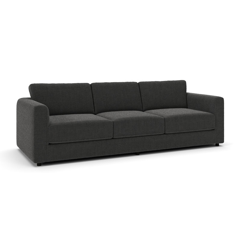 Milo 89" Upholstered Sofa, Davis Smoke