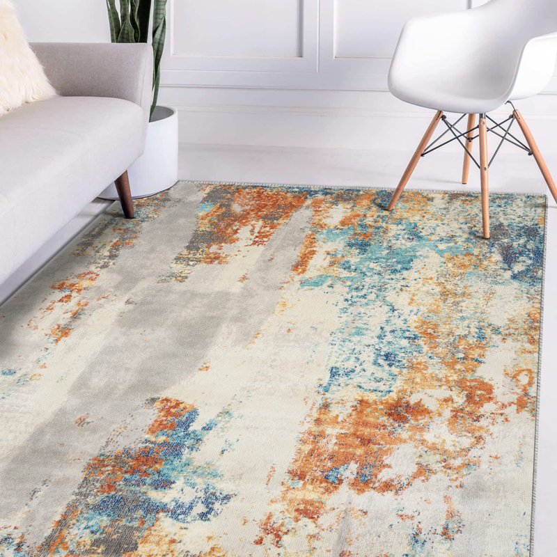 Elkhorn Abstract Indoor Rug, Rectangle 2' x 7'