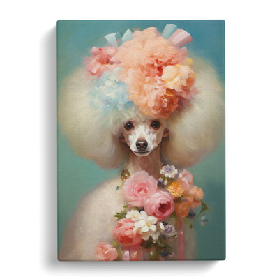 Poodle Impressionism - Wrapped Canvas Print
