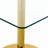 Rectangular Glass Dining Table with Gold Metal Legs (71" x 35.4", Seats 6-8)