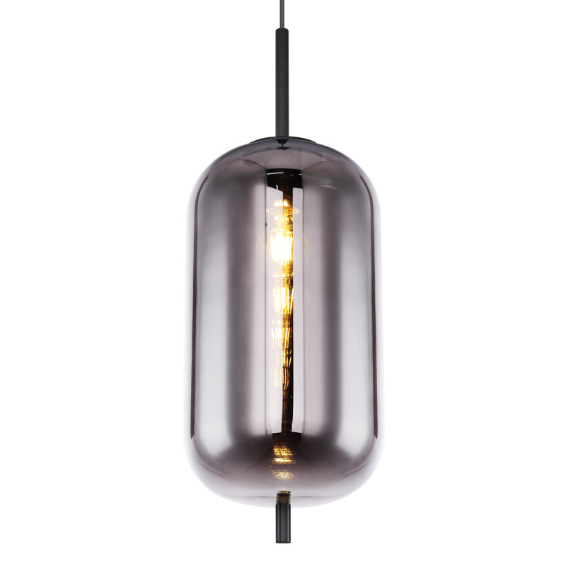 Sveta 1 - Light Black/Silver Single Pendant