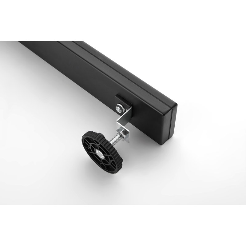 Caniveau de douche linéaire, 91 cm (36 po), acier inoxydable noir mat, couvercle carrelé réversible, avec pieds de nivellement