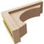 Corbeau en bois de cèdre brut Emerson classique l 4 po x P 12 po x H 8 po Emerson-88206016