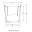 Table d'appoint ronde avec plateau en marbre blanc et bronze industriel