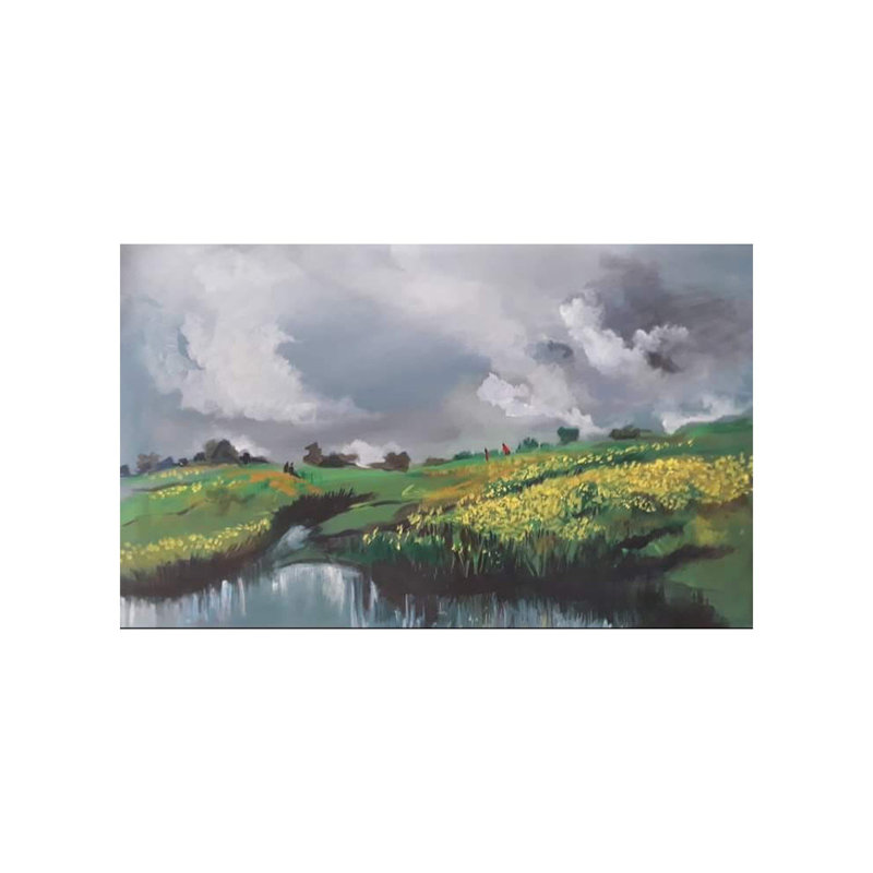 Magnifique bord de lac - Paysage | Acrylique sur toile | Par Vinaya