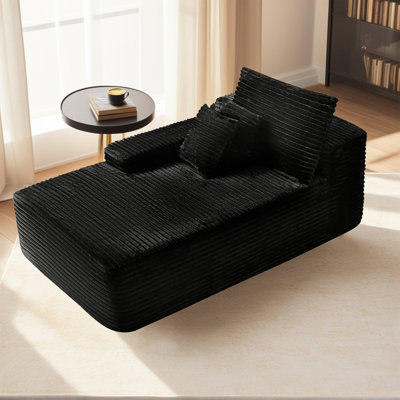 Convertible Boneless Chaise Lounge with High-Density Spring Padding, Soft Corduroy Fabric, and Oversized Design for Ultimate Comfort and Style.
