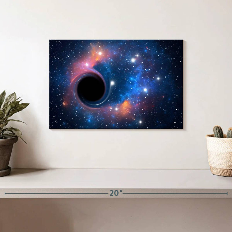 Trou noir d'Oberle dans l'espace, H 8 po x l 12 po