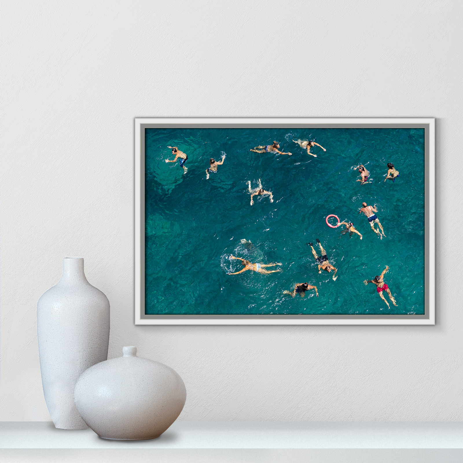 Norvell "Tonti" Print by Tonti, 13.5" H x 19.5" W x 2" D, White Framed Canvas