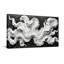 Vagues blanches abstraites sur fond noir-1427523812