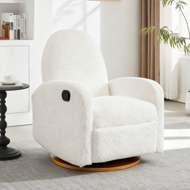 360 Swivel and Glider Recliner Chair-Beige, Beige