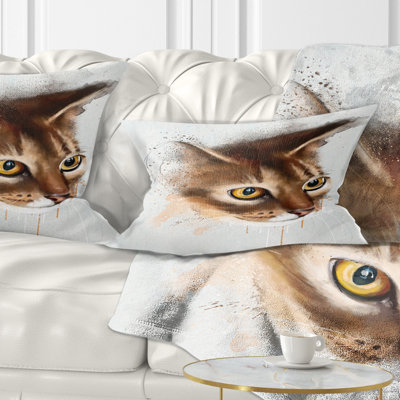 Coussin lombaire en aquarelle d’animal
