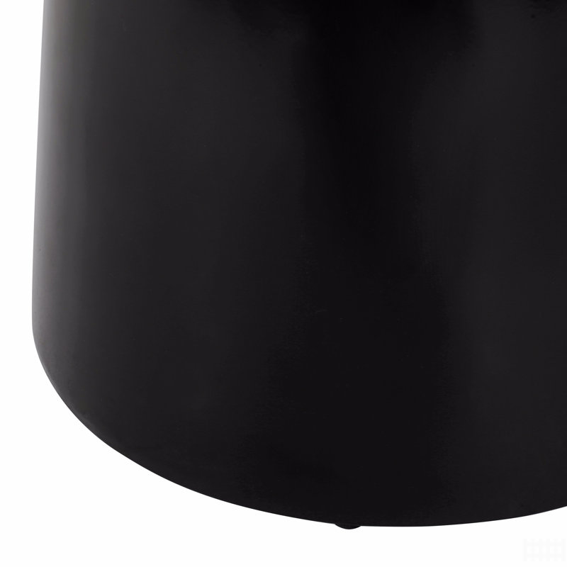 Table de bout d'extérieur en métal, Noir